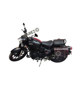 Royal Enfield New Classic Reborn 350cc Leather Antique Brown Bags and Mounting Pair