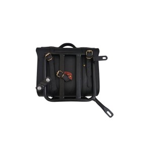 Royal Enfield New Classic Reborn 350 Leather Saddle Black Bags and Mounting Pair