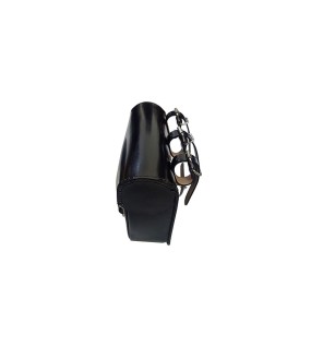 Royal Enfield New Classic Reborn 350 Leather Glossy Black Bags and Mounting Pair