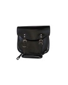 Royal Enfield New Classic Reborn 350 Leather Glossy Black Bags and Mounting Pair