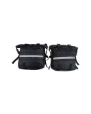 Royal Enfield New Classic Reborn 350 Canvas Saddle Black Bags With Mounting Pair