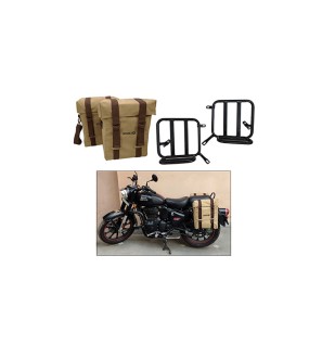 Royal Enfield New Classic Reborn 350 cc Military Pannier Bag With Fitting