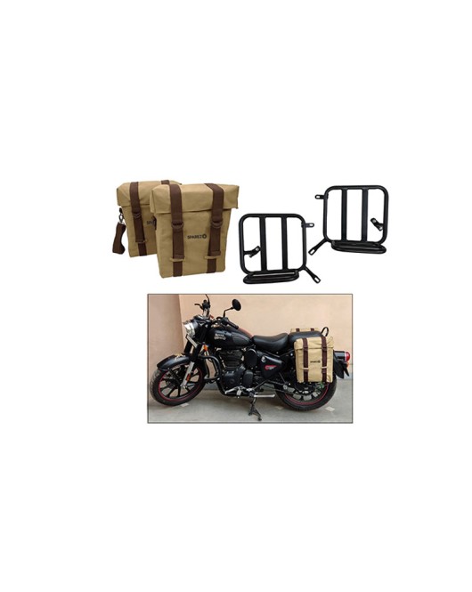 Royal Enfield New Classic Reborn 350 cc Military Pannier Bag With Fitting