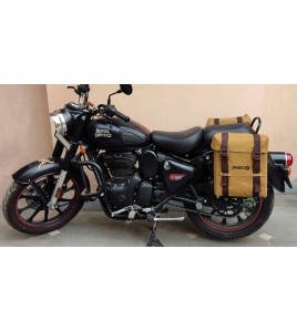 Royal Enfield New Classic Reborn 350cc Military Pannier Desert Color Bags With Fitting