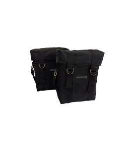 Royal Enfield New Classic Reborn 350cc Military Pannier Black Color Bags With Fitting