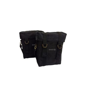 Royal Enfield New Classic Reborn 350cc Military Pannier Black Color Bags With Fitting