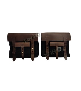 Royal Enfield Hunter 350 LH RH Pannier Luggage Bags Black And Mounting 2022-23