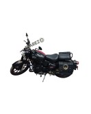 Royal Enfield New Classic Reborn 350cc Black Saddle Leather Bag Pair with Rails