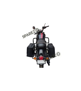 Royal Enfield New Classic Reborn 350cc Black Saddle Leather Bag Pair with Rails