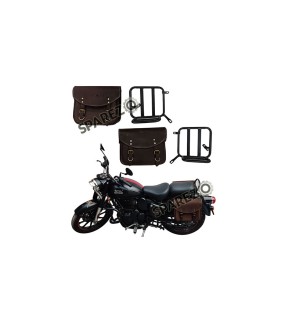 Royal Enfield New Classic Reborn 350cc Saddle Bags Rusty Brown With Mounting Pair