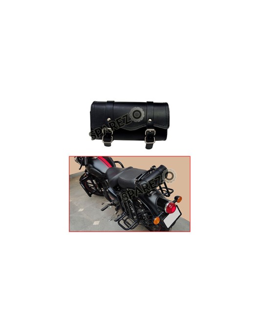 Royal Enfield New Classic Reborn 350cc Leather Tool Roll Accessories Bag Black