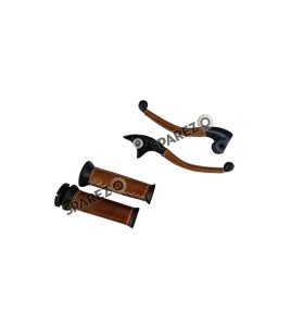 Royal Enfield New Classic Reborn 350cc Leather Covering Levers With Grips