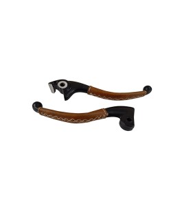 Royal Enfield New Classic Reborn 350cc Leather Covering Levers With Grips