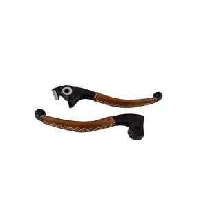 Royal Enfield New Classic Reborn 350cc Leather Covering Levers With Grips
