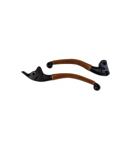 Royal Enfield New Classic Reborn 350cc Leather Covering Levers With Grips
