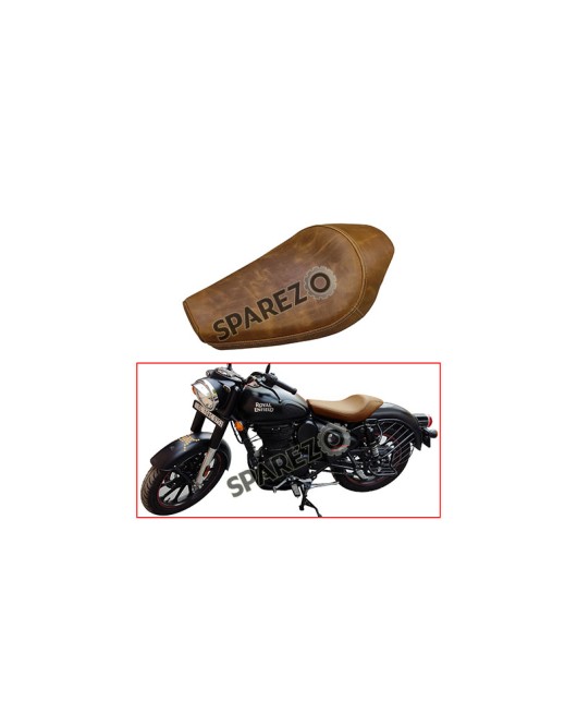 Royal Enfield New Classic Reborn 350cc Leather Low Rider Single Seat Brown Tan