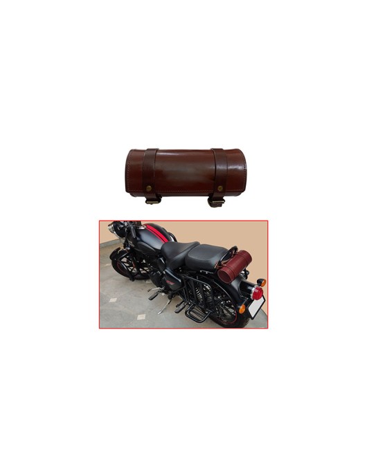 Royal Enfield New Classic Reborn 350cc Leather Tool Roll Accessories Bag Brown