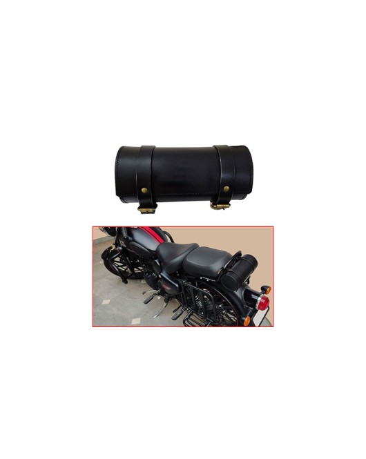 Royal Enfield New Classic Reborn 350cc Leather Tool Roll Accessories Black Bag