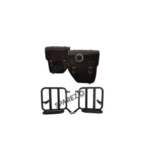 Royal Enfield New Classic Reborn 350cc Leather Bags With Mounting Pair Brown