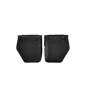 Royal Enfield New Classic Reborn 350cc Leather Bags With Mounting Pair Black