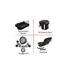 Royal Enfield New Classic Reborn 350cc Sumpguard Light Grills Stand Base and Guard