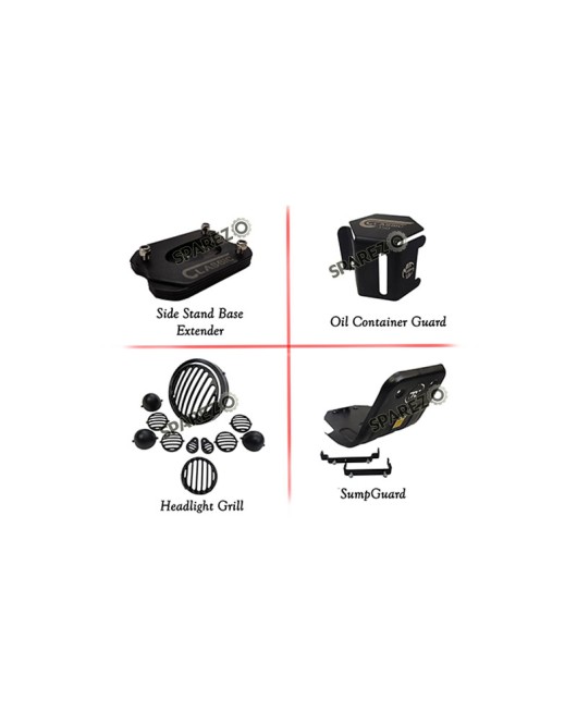 Royal Enfield New Classic Reborn 350cc Sumpguard Light Grills Stand Base and Guard