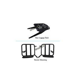 Royal Enfield New Classic Reborn 350cc Pannier Mounting and Rear Luggage Rack 2022-23