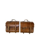 Royal Enfield Meteor 350cc Leather Brown Tan Bags Pair