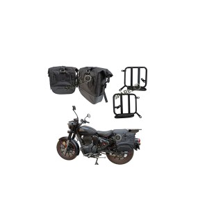 Royal Enfield Classic Reborn 350cc Pannier Luggage Bags and Mounting Black 2022-23 	