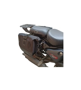 Royal Enfield Classic Reborn 350cc Pannier Luggage Bags and Mounting Black 2022-23 	