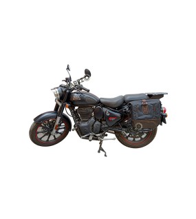 Royal Enfield Classic Reborn 350cc Pannier Luggage Bags Brown and Mounting 2022-23