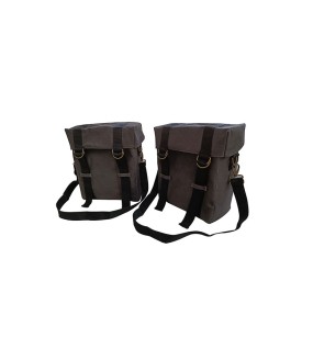 Royal Enfield Meteor 350cc Military Pannier Bags Gray Color With Fitting
