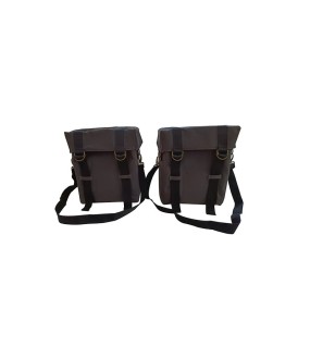 Royal Enfield Meteor 350cc Military Pannier Bags Gray Color With Fitting