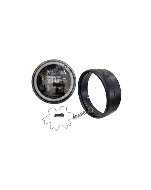 Royal Enfield Classic Reborn 350cc R Sign 7" LED Headlight With Black Rim 2022-2023