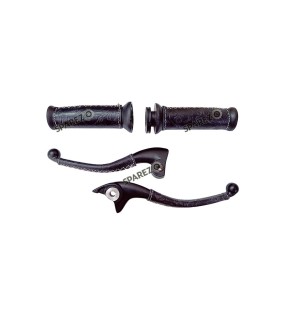 Royal Enfield Classic Reborn 350 and Meteor 350 Lever Grip With Engraved Leather Cover Black
