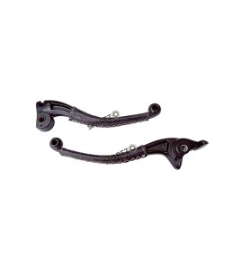 Royal Enfield Classic Reborn 350 and Meteor 350 Lever Grip With Engraved Leather Cover Black