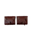 Royal Enfield Classic 350cc 500cc Saddle Bag Pair Cherry Color