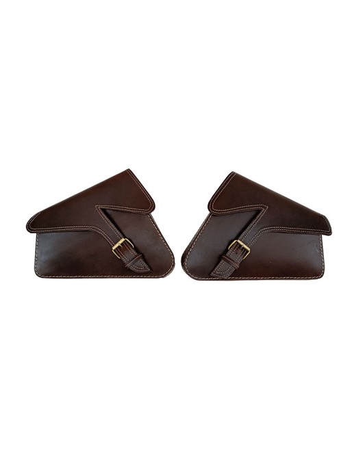 Royal Enfield GT Continental 650 Pannier Leather Bags Pair D1 Brown