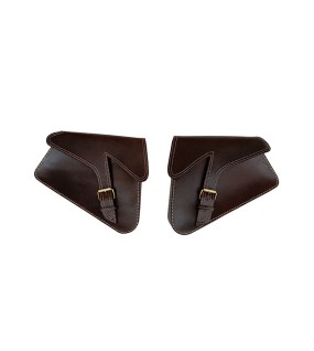 Royal Enfield Interceptor 650 Pannier Leather Bags Pair D1 Brown