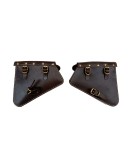 Royal Enfield GT Continental 650 Pannier Leather Bags Pair D1 Brown