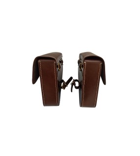 Royal Enfield GT Continental 650 Pannier Leather Bags Pair D1 Brown