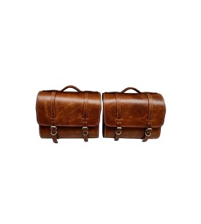 Royal Enfield Classic 350cc 500cc Brown Tan Genuine Leather Luggage Bag