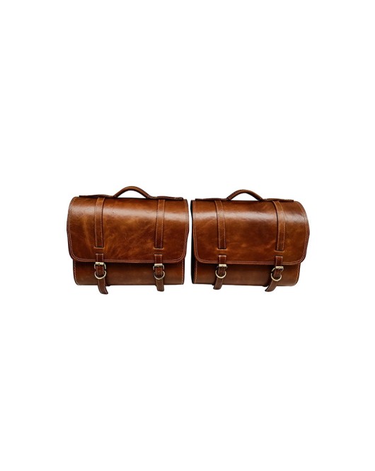 Royal Enfield Classic 350cc 500cc Brown Tan Genuine Leather Luggage Bag
