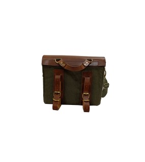 Royal Enfield Classic 500cc Leather and Canvas Bag With Fitting Frame Olive Color