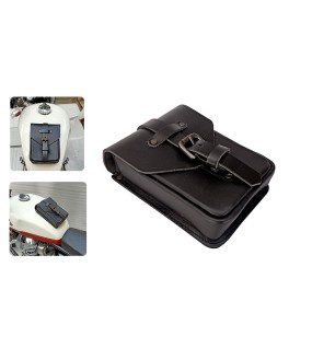 Royal Enfield 650cc GT and Interceptor Magnetic Leather Tank Pouch Black
