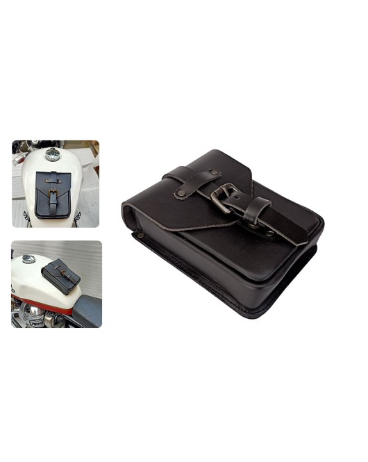 Royal Enfield 650cc GT and Interceptor Magnetic Leather Tank Pouch Black