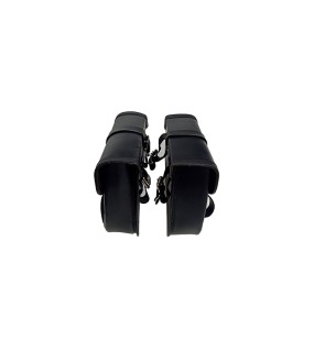 Royal Enfield GT Continental and Interceptor 650 Genuine Leather Black Pannier Bags