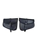 Royal Enfield GT Continental and Interceptor 650 Genuine Leather Black Pannier Bags