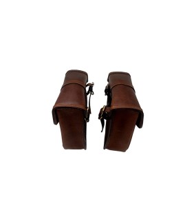 Royal Enfield GT Continental and Interceptor 650 Genuine Leather Brown Pannier Bags
