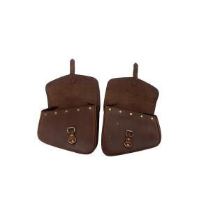 Royal Enfield GT Continental and Interceptor 650 Genuine Leather Brown Pannier Bags